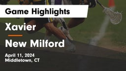 Xavier  vs New Milford  Game Highlights - April 11, 2024