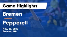 Bremen  vs Pepperell  Game Highlights - Nov. 28, 2020