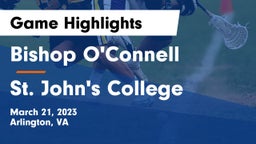 Bishop O'Connell  vs St. John's College  Game Highlights - March 21, 2023