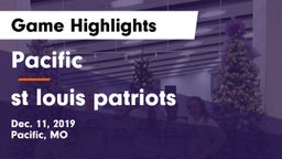 Pacific  vs st louis patriots Game Highlights - Dec. 11, 2019