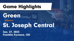 Green  vs St. Joseph Central Game Highlights - Jan. 27, 2023