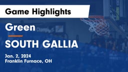 Green  vs SOUTH GALLIA  Game Highlights - Jan. 2, 2024
