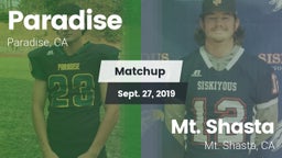 Matchup: Paradise  vs. Mt. Shasta  2019