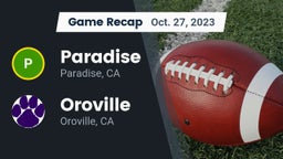Recap: Paradise  vs. Oroville  2023