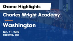Charles Wright Academy vs Washington  Game Highlights - Jan. 11, 2020