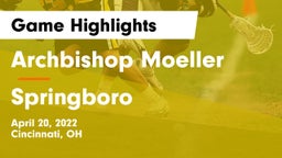 Archbishop Moeller  vs Springboro  Game Highlights - April 20, 2022