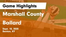 Marshall County  vs Ballard  Game Highlights - Sept. 10, 2020