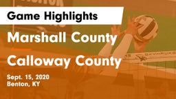 Marshall County  vs Calloway County  Game Highlights - Sept. 15, 2020