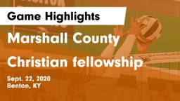 Marshall County  vs Christian fellowship Game Highlights - Sept. 22, 2020