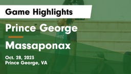 Prince George  vs Massaponax  Game Highlights - Oct. 28, 2023