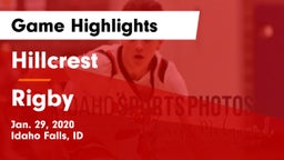 Hillcrest  vs Rigby  Game Highlights - Jan. 29, 2020