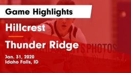 Hillcrest  vs Thunder Ridge  Game Highlights - Jan. 31, 2020