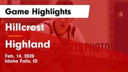 Hillcrest  vs Highland  Game Highlights - Feb. 14, 2020