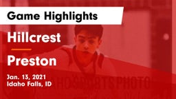 Hillcrest  vs Preston  Game Highlights - Jan. 13, 2021