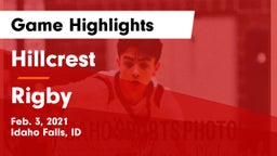 Hillcrest  vs Rigby  Game Highlights - Feb. 3, 2021