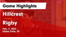 Hillcrest  vs Rigby  Game Highlights - Feb. 2, 2022
