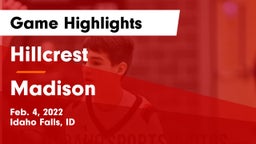 Hillcrest  vs Madison  Game Highlights - Feb. 4, 2022