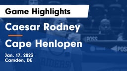 Caesar Rodney  vs Cape Henlopen  Game Highlights - Jan. 17, 2023