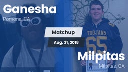 Matchup: Ganesha  vs. Milpitas  2018
