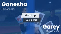 Matchup: Ganesha  vs. Garey  2018
