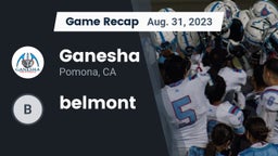 Recap: Ganesha  vs. belmont 2023