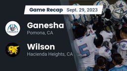Recap: Ganesha  vs. Wilson  2023