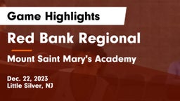 Red Bank Regional  vs Mount Saint Mary's Academy Game Highlights - Dec. 22, 2023