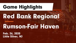 Red Bank Regional  vs Rumson-Fair Haven  Game Highlights - Feb. 26, 2020