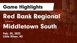 Red Bank Regional  vs Middletown South  Game Highlights - Feb. 25, 2022