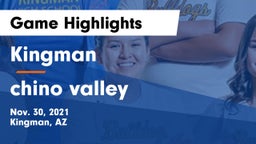 Kingman  vs chino valley  Game Highlights - Nov. 30, 2021