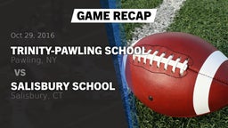 Recap: Trinity-Pawling School vs. Salisbury School  2016