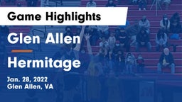 Glen Allen  vs Hermitage  Game Highlights - Jan. 28, 2022