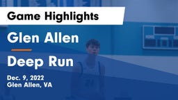 Glen Allen  vs Deep Run  Game Highlights - Dec. 9, 2022