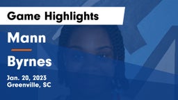 Mann  vs Byrnes  Game Highlights - Jan. 20, 2023