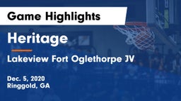 Heritage  vs Lakeview Fort Oglethorpe JV Game Highlights - Dec. 5, 2020