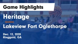 Heritage  vs Lakeview Fort Oglethorpe  Game Highlights - Dec. 12, 2020