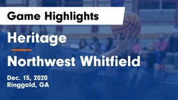 Heritage  vs Northwest Whitfield  Game Highlights - Dec. 15, 2020