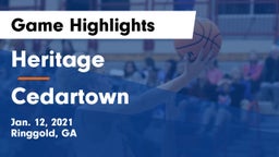Heritage  vs Cedartown  Game Highlights - Jan. 12, 2021