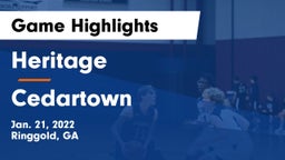 Heritage  vs Cedartown  Game Highlights - Jan. 21, 2022