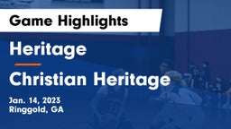 Heritage  vs Christian Heritage  Game Highlights - Jan. 14, 2023