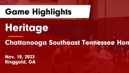 Heritage  vs Chattanooga Southeast Tennessee Home Education Association Game Highlights - Nov. 18, 2023