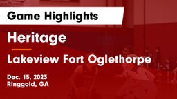 Heritage  vs Lakeview Fort Oglethorpe  Game Highlights - Dec. 15, 2023