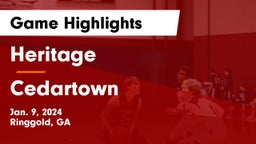 Heritage  vs Cedartown  Game Highlights - Jan. 9, 2024