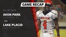 Recap: Avon Park  vs. Lake Placid  2016