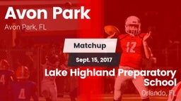 Matchup: Avon Park High vs. Lake Highland Preparatory School 2017