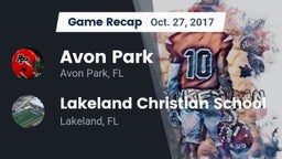 Recap: Avon Park  vs. Lakeland Christian School 2017