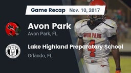Recap: Avon Park  vs. Lake Highland Preparatory School 2017