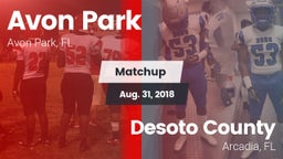 Matchup: Avon Park High vs. Desoto County  2018