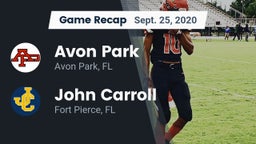 Recap: Avon Park  vs. John Carroll  2020