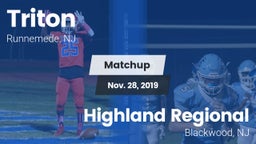 Matchup: Triton  vs. Highland Regional  2019